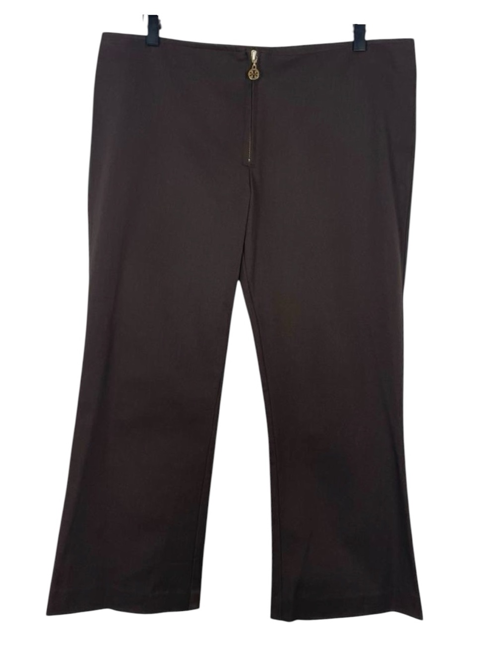 NWT Tory Burch Coconut Brown Som Cropped Pants Sz 12